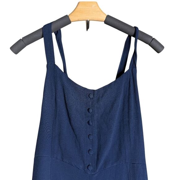 Madewell wide leg button up jumpsuit 10T 10 tall navy blue - Picture 5 of 9